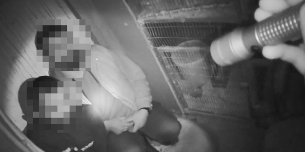 Polisi görünce dolaba saklandılar