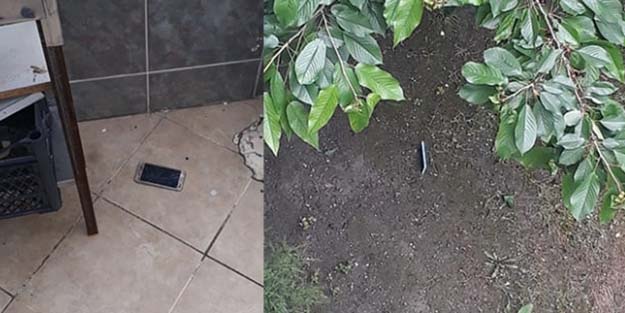 Polisi karşısında gören FETÖ'cüler korkudan cep telefonlarını aşağı attı!