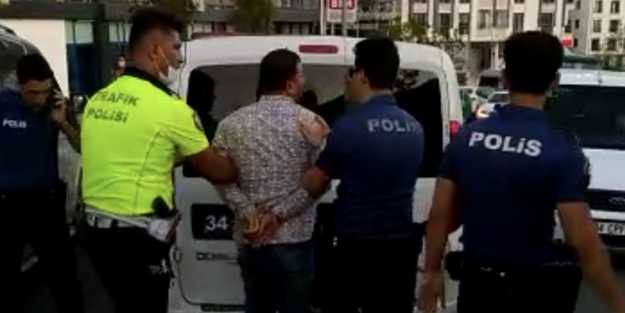 Polisi ölümle tehdit eden sürücü böyle paketlendi