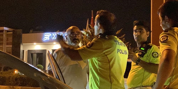 Polisin alkollü sürücü ile imtihanı