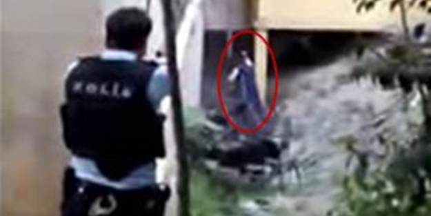 Kadın teröristin vurulma anı! - VİDEO
