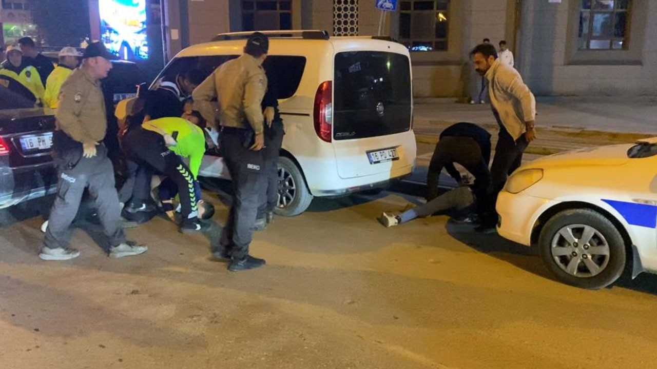 Polisleri metrelerce sürükleyen sürücü tutuklandı