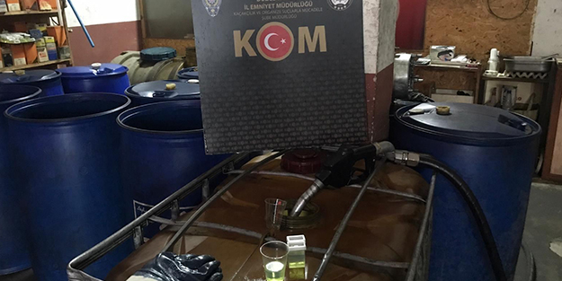 Polisten kaçak akaryakıt tesisine şok baskın!