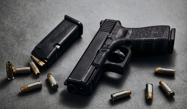 Polisten kaçan araçta 2 ruhsatsız tabanca ele geçirildi