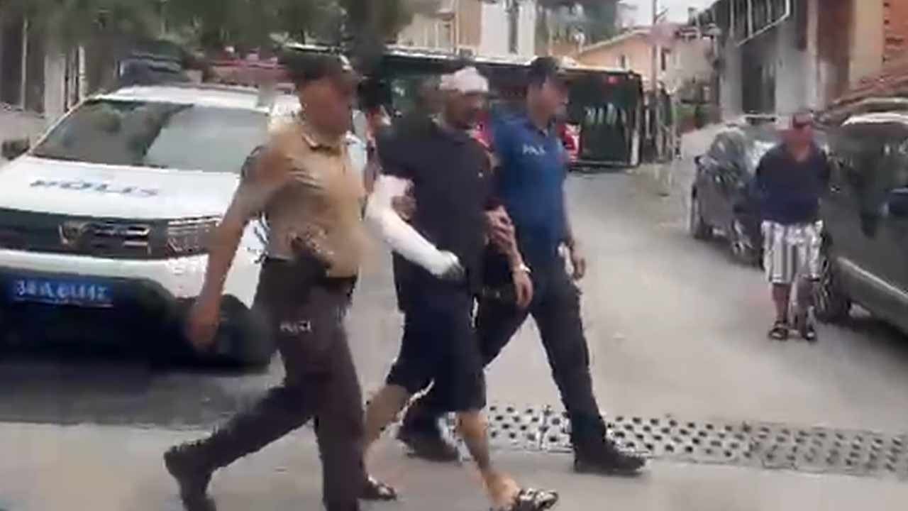 Polisten kaçan torbacı 4 metreden zıpladı