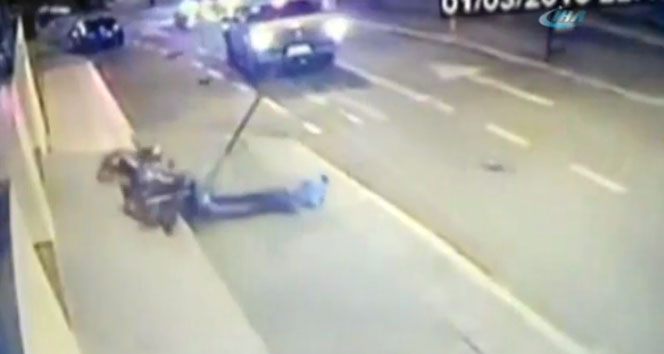 Polisten kaçarken canında oldu!