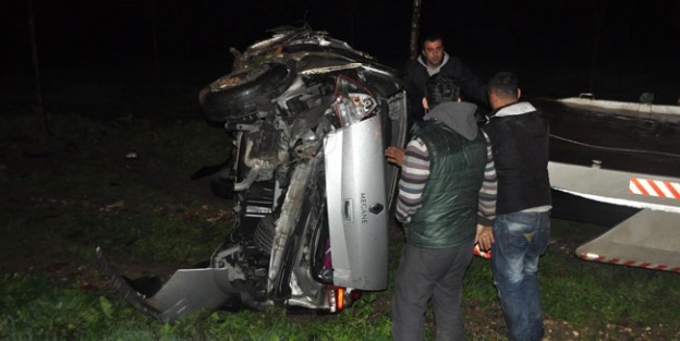 Polisten kaçtı, kaza yaptı