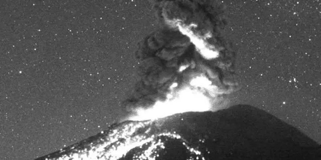 Popocatepetl Yanardağı’nda 7 patlama!