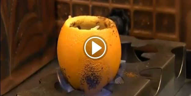 Portakal içinde pişirdiler