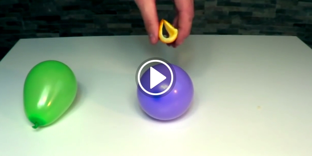 Portakal kabuğu balonun üzerine sıkılırsa...