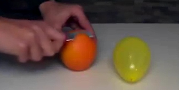 Portakalla balon patlatmak