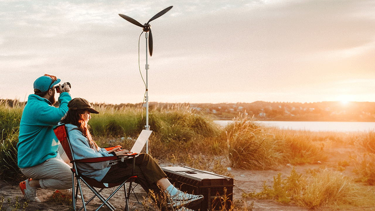 Portatif katlanabilir rüzgar gülü dikkat çekti! Hızlı şarjı destekliyor