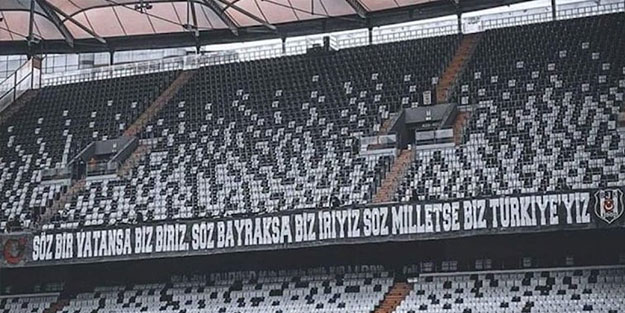 Provokatörler "ifade özgürlüğü" diye tepiniyorlardı! Tribündeki Erdoğan pankartını zorla söktürdüler