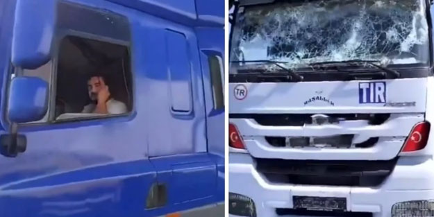 Provokatörlerin saldırısına uğrayan Türk tırları ülkeye döndü