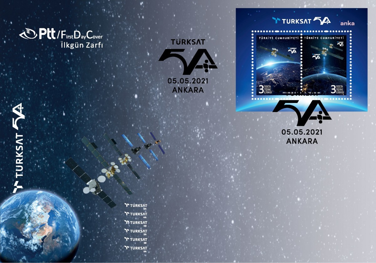 PTT’den Türksat 5A konulu anma pulu