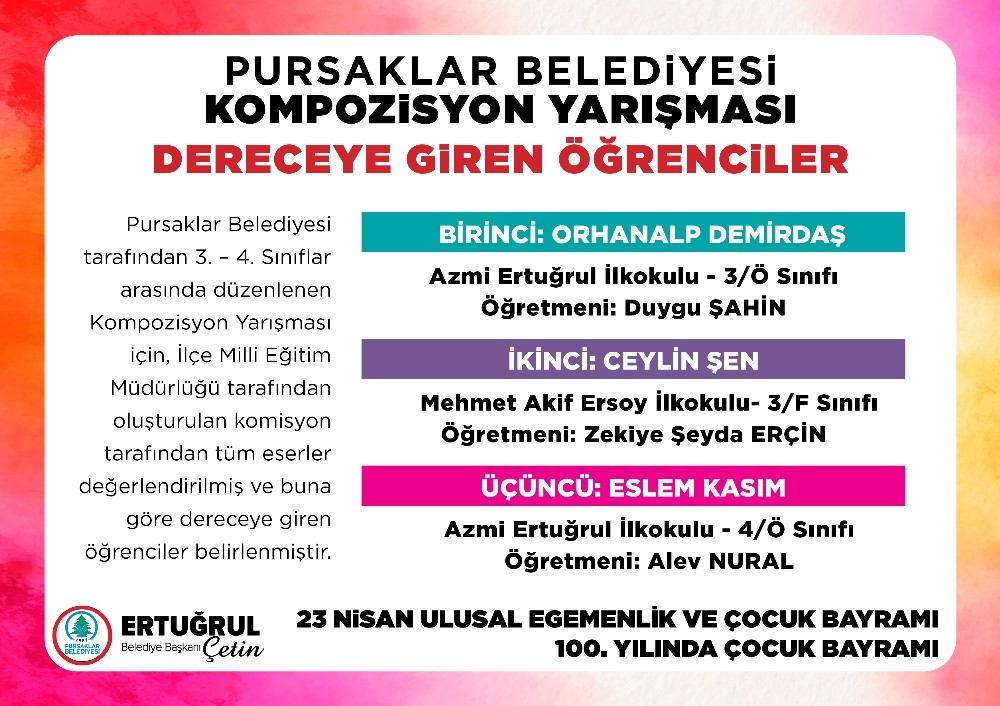 Pursaklar’da ödüllerle dolu kompozisyon yarışması 