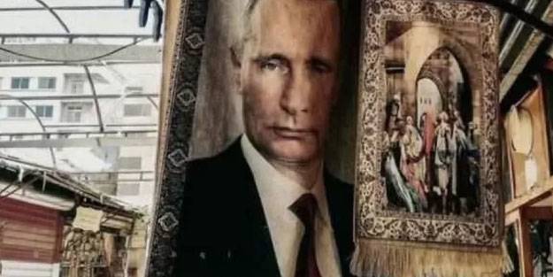 Putin desenli kilim sosyal medyayı salladı