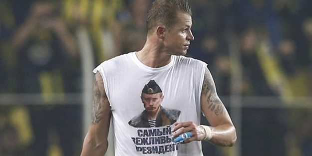 Putin tşörtü giyen futbolcu 10 maç ceza alacak