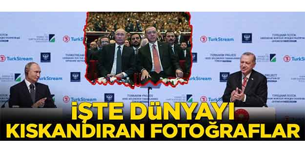 Erdoğan ve Putin'den dünyayı kıskandıran fotoğraflar