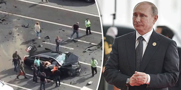 Putin'in makam aracı paramparça oldu