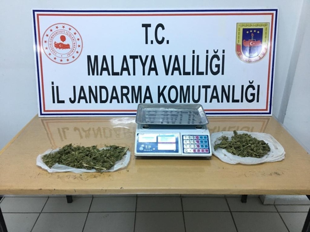Pütürge’de yarım kilogram esrar ele geçirildi 