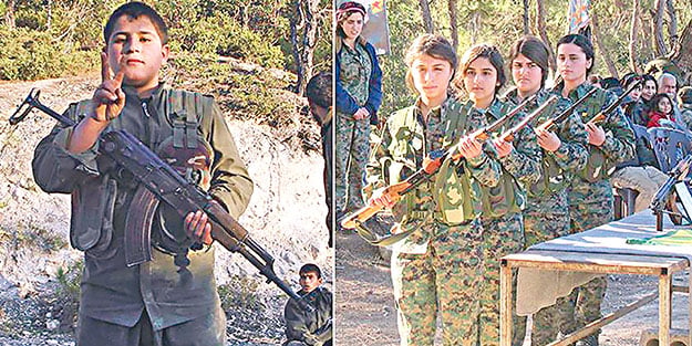 PYD/PKK, ailelerinden koparıp zorla asker yaptı! 2 bin çocuk canlı kalkan