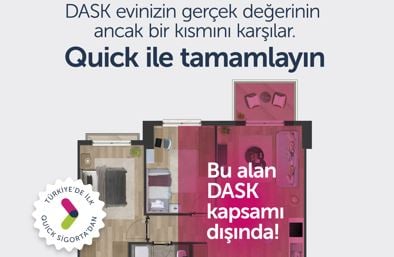 Quick Tamamlayıcı Deprem Sigortası ile konut sigortası yaptıramayanlara özel çözüm