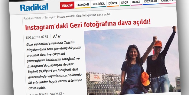 Radikal, çapulcu avukat Yeşinil Yeşilyurt'u kesti!