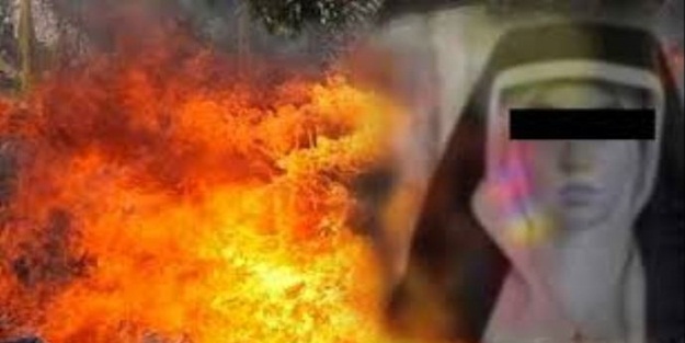 Rahibe kendini yaktı