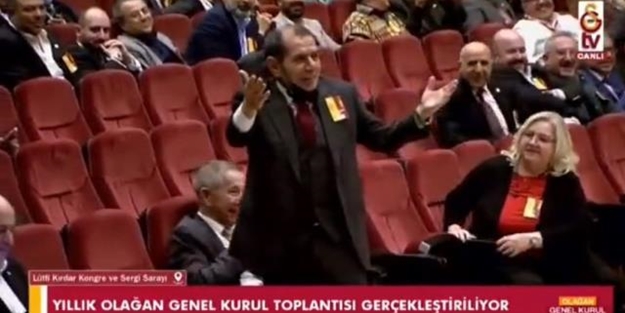 Rahmetle anılan Dursun Özbek ayağa fırladı! Galatasaray olağan genel kurulunda olay gaf