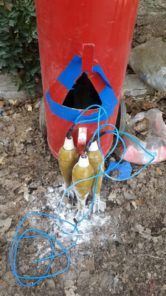 Rasulayn’da yangın tüpüne gizlenmiş EYP imha edildi 