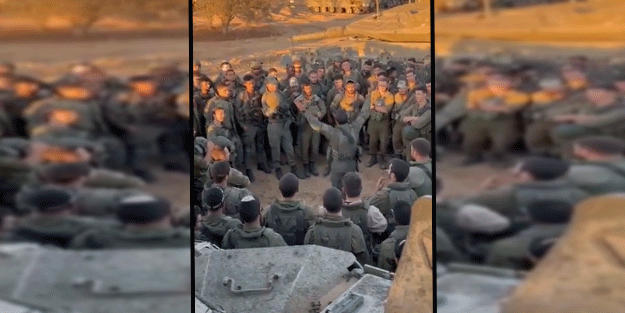 Refah'a giren siyonist askerler katliamı sloganlarla kutluyor!