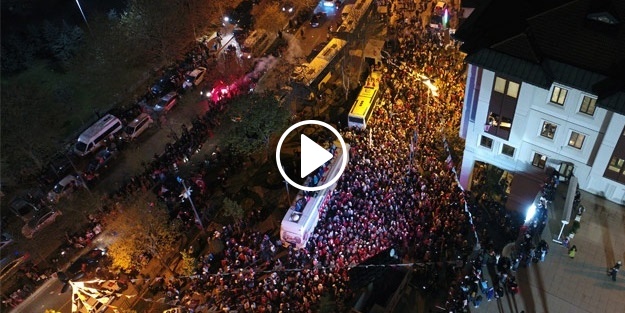 Referandum kutlaması drone ile görüntülendi!