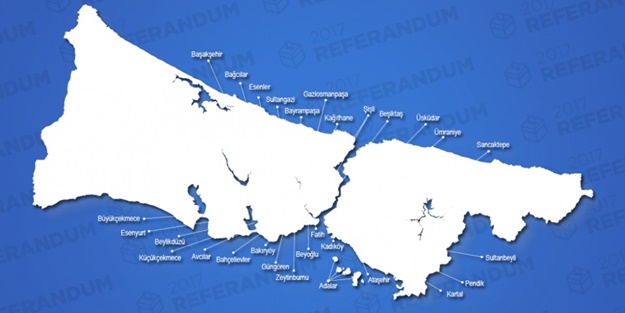 Referandumda İstanbul'un hangi ilçesi ne dedi?