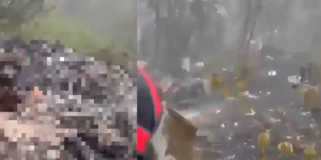 Reisi'nin helikopterinin enkazına ulaşıldığı ilk anlar ortaya çıktı! Dehşete düşüren görüntüler