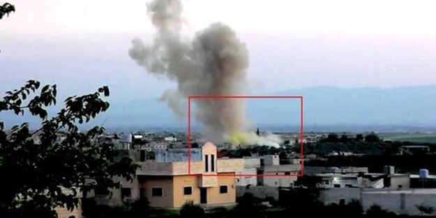 Rejim uçakları Türkmendağı'na klorin gazı içeren bomba attı!