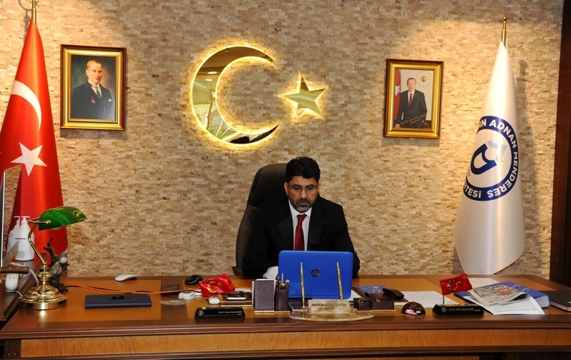 Rektör Aldemir ÖSYM Başkanı Aygün ile video konferans toplantısı gerçekleştirdi 
