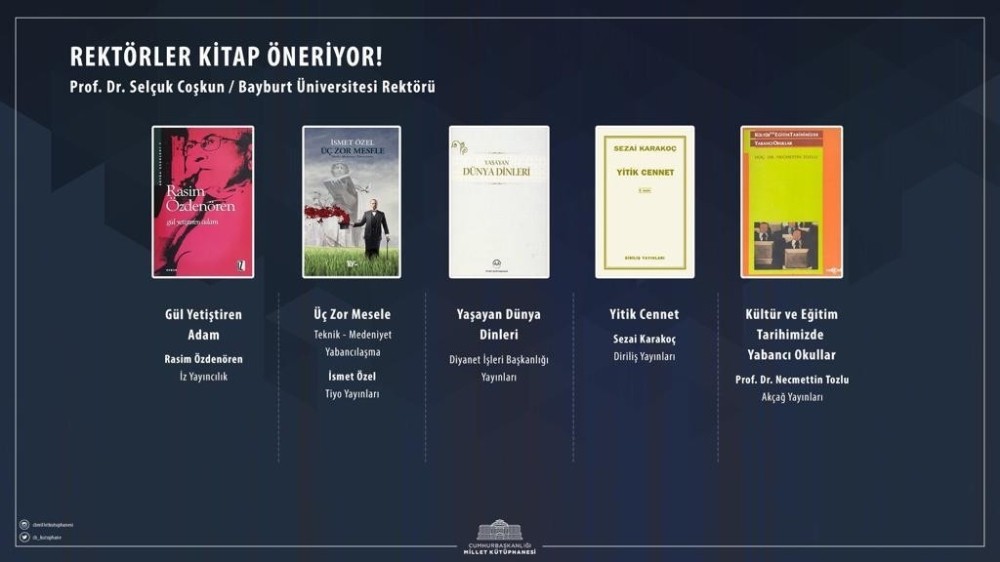 Rektör Coşkun’dan Cumhurbaşkanlığı Millet Kütüphanesine kitap tavsiyesi 