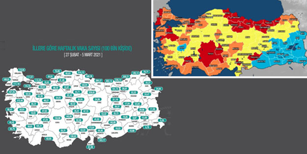 Rengi değişen iller hangileri? İllerin renk haritası son dakika!