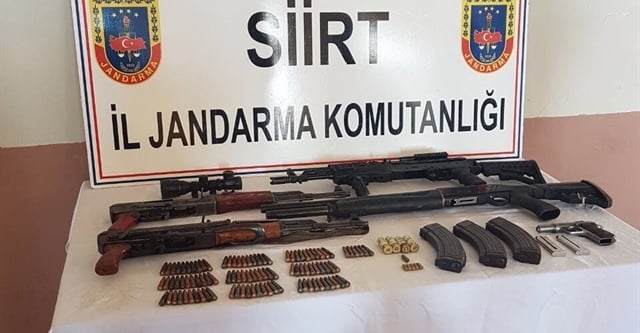 Siirt’te silah ve mühimmat ele geçirildi