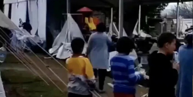 Resmen gözleri döndü! CHP’liler depremzedelere verilen çadırları topladılar