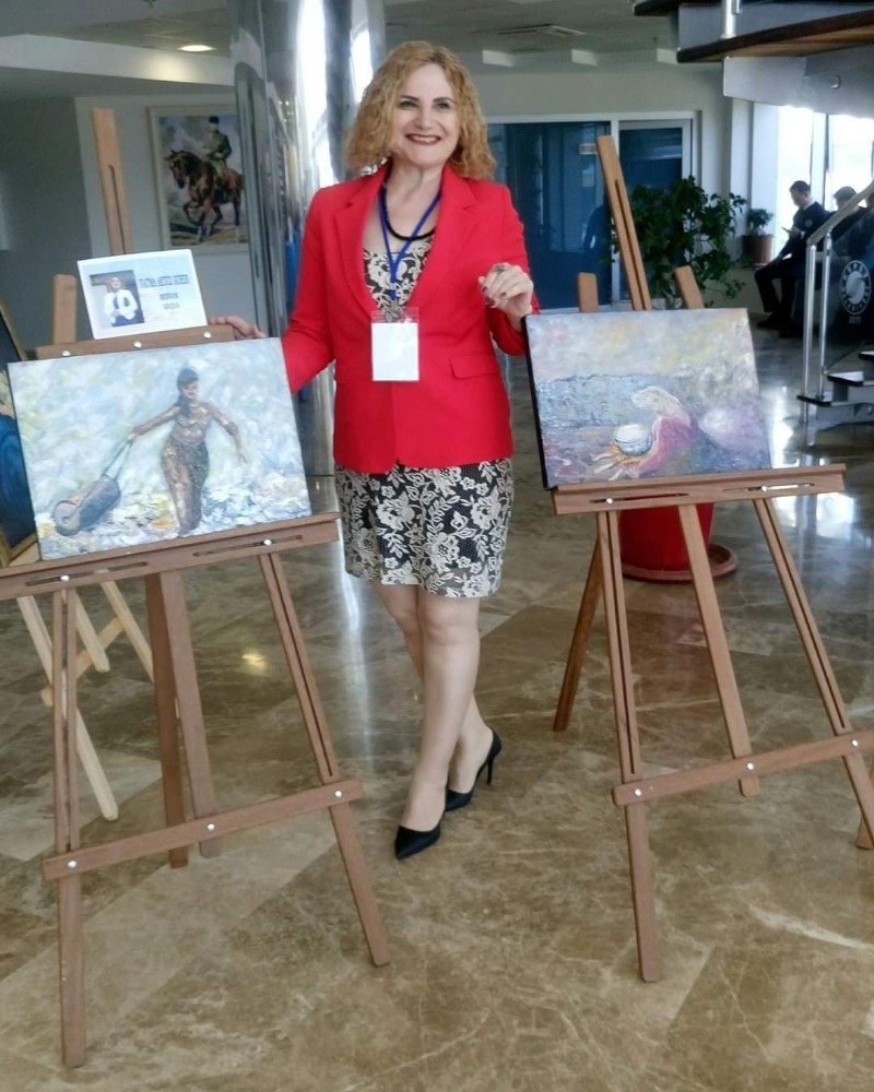 Ressam Güher, uluslararası sergiye katıldı 