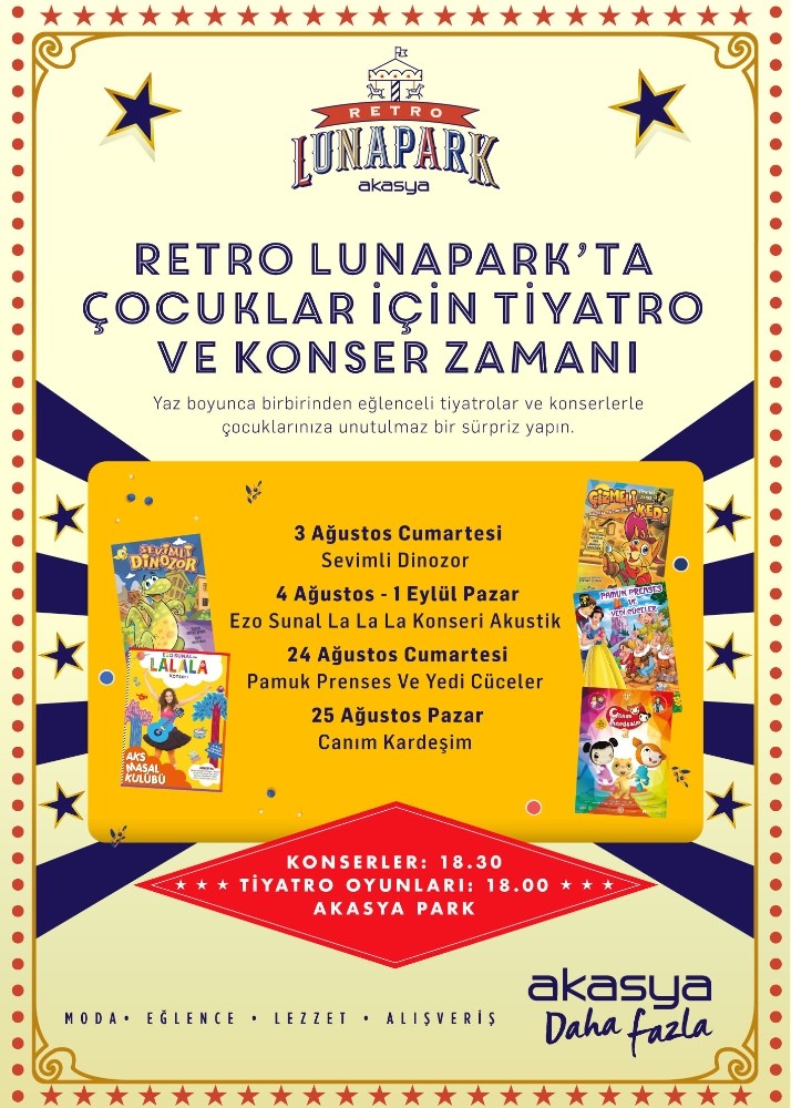 Retro Lunapark’ın Ağustos programı açıklandı 
