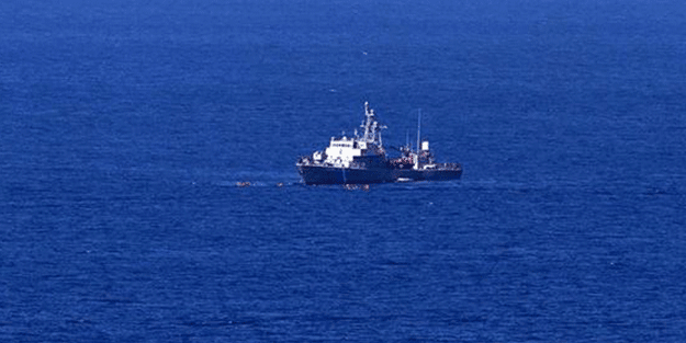 Ege'de İngiltere bandralı tekne battı