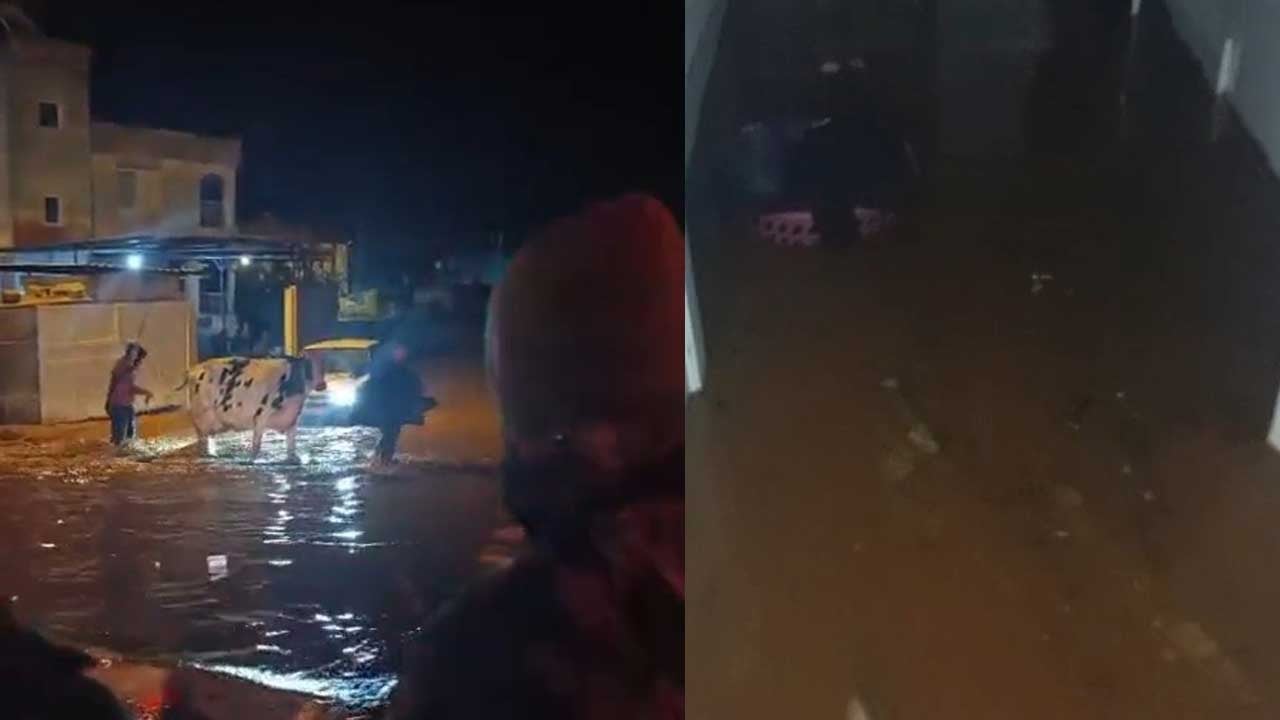 Reyhanlı'da sağanak yağış etkili oldu