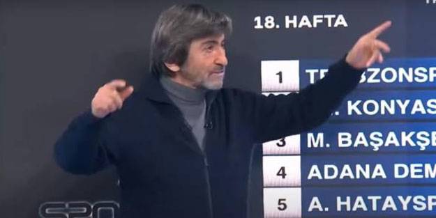 Rıdvan Dilmen'den TRT'de olay el hareketi