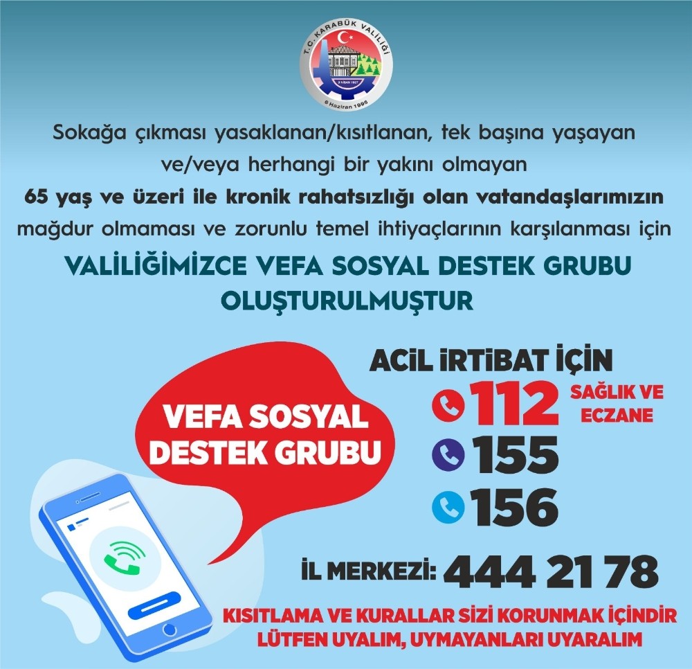 Risk grubu yaşlılar için ’Vefa Sosyal Destek Grubu’ kuruldu 