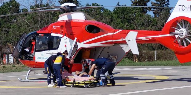 Ritim bozukluğu olan hasta için ambulans helikopter kalktı
