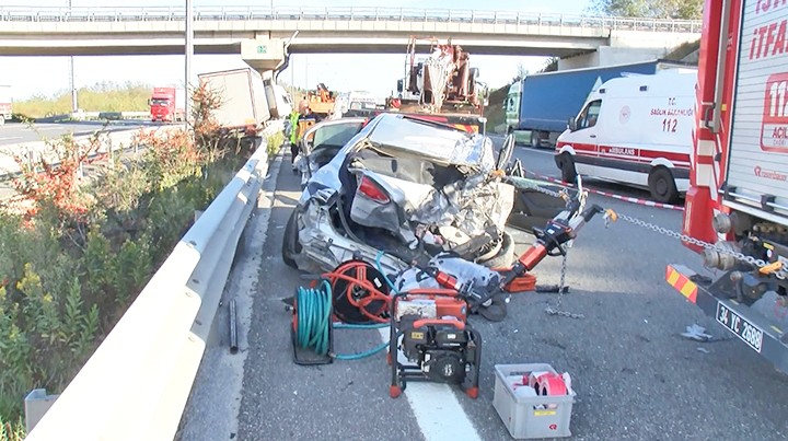 Riva mevkiinde feci kaza