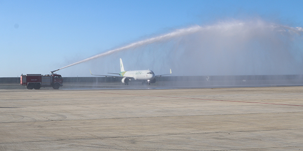 Rize-Artvin Havalimanına uluslararası ilk uçuş gerçekleştirildi